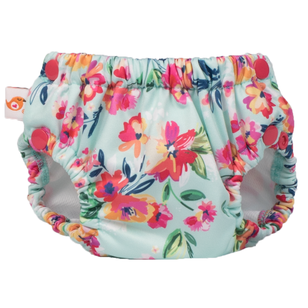 Swim Diaper - Aqua Floral