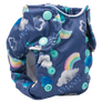 Smart Bottoms - Born Smart 2.0 newborn cloth diaper - Over the Rainbow - Clouds and rainbows cloth diaper print - organic cotton newborn cloth diaper