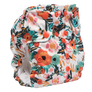 Smart Bottoms - Dream Diaper 2.0 cloth diaper - Ginny orange poppy floral cloth diaper -  Organic cotton cloth diaper