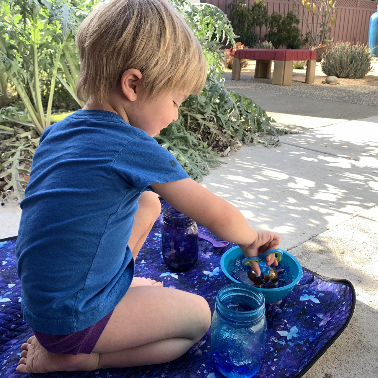 Smart Bottoms - mattress pad - Little Wings - blue butterflies potty training pad