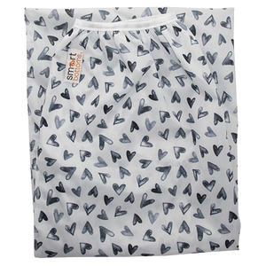 Smart Bottoms - Pail Liner - black and white hearts Diaper pail liner - Nurture - cloth diaper storage