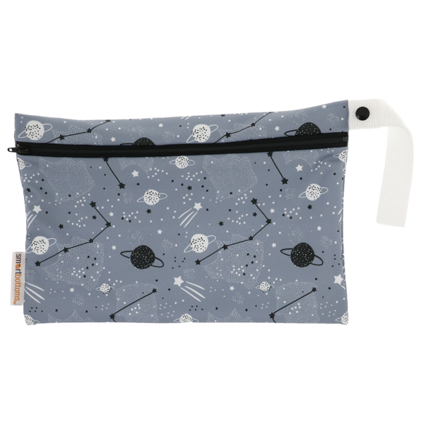 Smart Bottoms - Small Wet Bag - Apollo print - cute space theme print waterproof cloth diaper bag