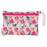 Smart Bottoms - Small Wet Bag - Shimmer hummingbird and pink floral waterproof cloth diaper bag