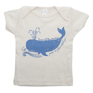 Baby T-Shirt - Whales - smart bottoms - 100% organic cotton baby t-shirt - whale print kids shirt