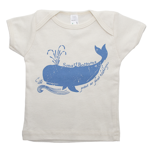 Baby T-Shirt - Whales - smart bottoms - 100% organic cotton baby t-shirt - whale print kids shirt