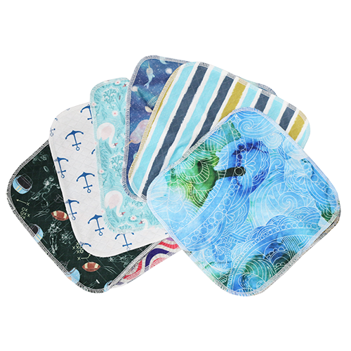 Assorted Cloth Wipes - smart bottoms - cute and soft wash cloth