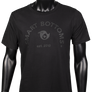 Adult T-shirt - Black on Black Logo - smart bottoms - 100% cotton T-shirt