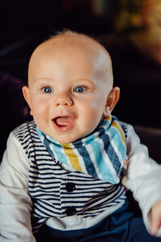 Smart Bottoms Children's Bandana bibs are fashionable, stylish, soft, and absorbent  