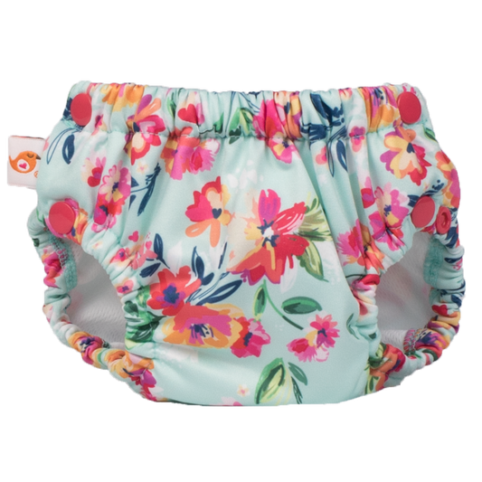 Swim Diaper - Aqua Floral