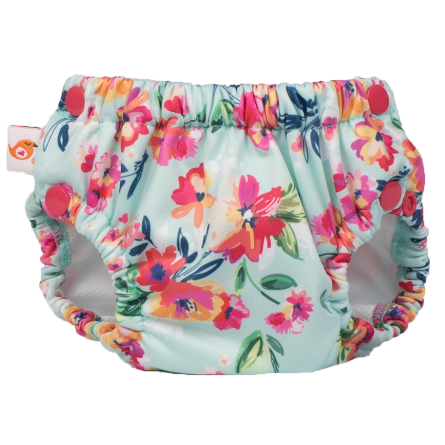 Swim Diaper - Aqua Floral
