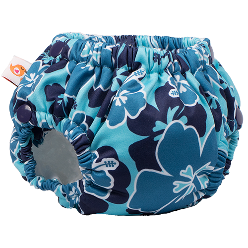Swim Diaper - Blue Hibiscus