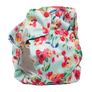 Smart Bottoms - Dream Diaper 2.0 cloth diaper - Aqua Floral print - organic cotton cloth diaper 