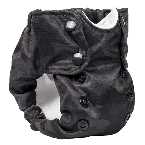 Smart Bottoms - Born Smart 2.0 cloth diaper - Newborn cloth diaper - Incognito black camouflage cloth diaper  - Organic Cotton Newborn Cloth Diaper - cutest cloth diaper 