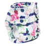 Smart Bottoms - Newborn Cloth diaper - Belle Blossom - Floral with blue stripe newborn cloth diaper
