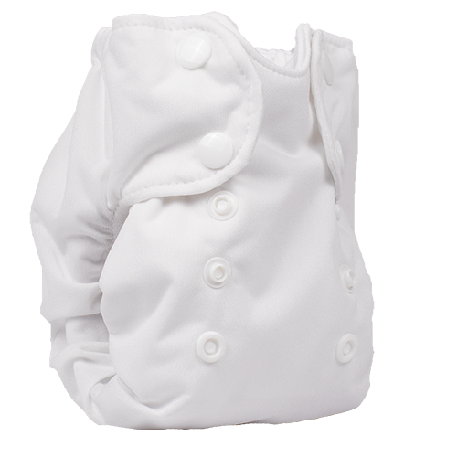Smart Bottoms - Born Smart 2.0 cloth diaper - Newborn cloth diaper - White cloth diaper - Organic Cotton Newborn Cloth Diaper