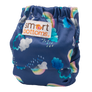 Smart Bottoms - Born Smart 2.0 newborn cloth diaper - Over the Rainbow - Clouds and rainbows cloth diaper print - organic cotton newborn cloth diaper