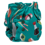 Smart Bottoms - Born Smart 2.0 newborn cloth diaper - You're My Soymate print cloth diaper -  Organic cotton cloth diaper - Teal green with sushi print cloth diaper