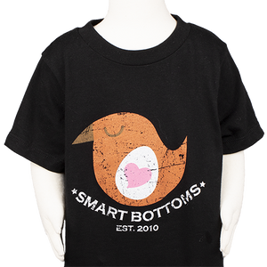 Baby T-Shirt - Phoebe - smart bottoms - 100% organic cotton kids t-shirt - Smart Bottoms cloth diaper logo