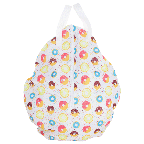 Smart Bottoms - Hanging Wet Bag - cloth diaper storage bag - waterproof cloth diaper bag - Sprinkles print - Donut print