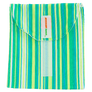 Smart Bottoms - Reusable Sandwich Bag - Caribbean Stripe - Green and yellow print