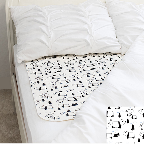 Mattress Pad - Wander - smart bottoms - Panda Bear print mattress pad - absorbent mattress pad