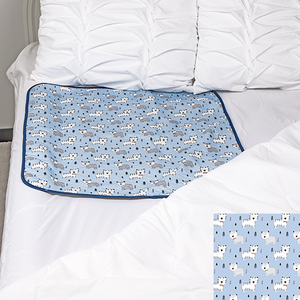 Mattress Pad - Dapper Cubs - smart bottoms - ultra absorbent mattress pad protector - blue mattress pad 