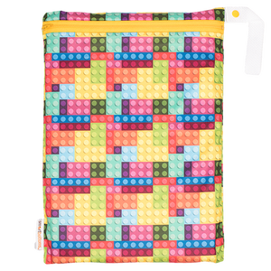 Smart Bottoms - On the Go Mesh Bag - Blocks print - cute mesh storage bag - reusable and washable mesh bag