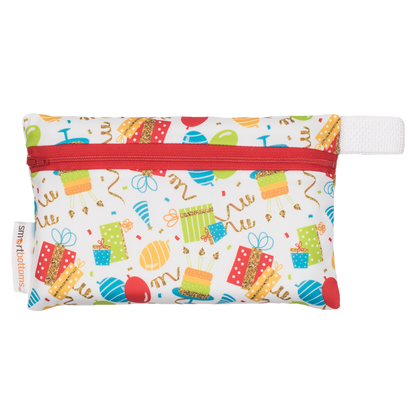 Smart Bottoms - Mini Wet Bag - Birthday Party - Balloons and streamers party print waterproof bag