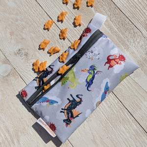 Smart Bottoms - Mini Wet Bag - Dragon Dreams Print - waterproof bag - cute dragons waterproof cloth diaper bag 