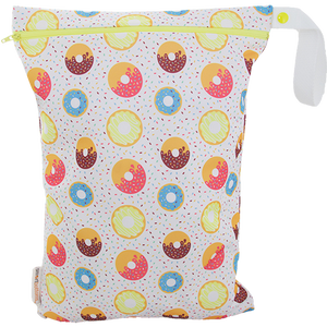 Smart Bottoms - On the Go wet bag - Sprinkles - waterproof cloth diaper bag -cute donut print bag