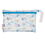 Smart Bottoms - Small Wet Bag - First Flight print - Vintage airplane print cloth diaper storage bag - reusable and washable bag 