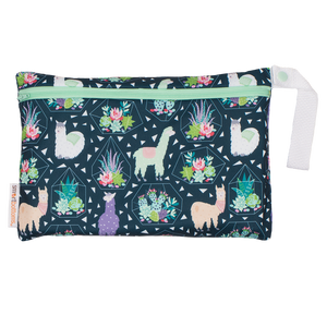 Smart Bottoms - Small Wet Bag - Tina print - Llama print waterproof cloth diaper bag