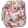 Smart Bottoms - Smart One 3.1 cloth diaper - all natural cloth diaper - Aqua Floral print - cute flowers cloth diaper print 
