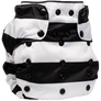 Smart Bottoms - Smart One 3.1 cloth diaper - all natural cloth diaper - Manhattan print - wide black and white stripe cloth diaper print 