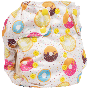 Smart Bottoms - Smart One 3.1 cloth diaper - all natural cloth diaper - Sprinkles print - cute donuts cloth diaper print 