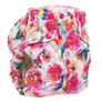 Smart Bottoms - Smart One cloth diaper - shimmer hummingbird and pink floral cloth diaper 