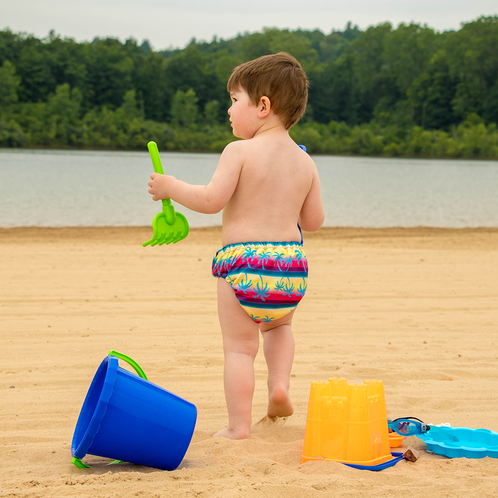 Smart Bottoms' Lil' Swimmers Reusable Swim Diaper - Tropic Like It's Hot