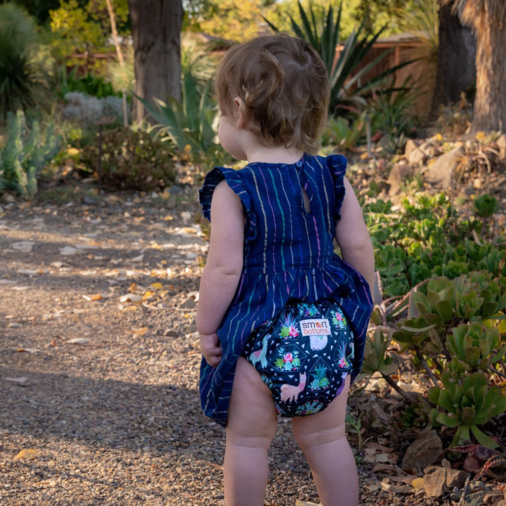 Smart Bottoms - Smart One 3.1 cloth diaper - Llama and succulent print cloth diaper - 