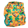 Smart Bottoms - Too Smart cloth diaper cover - all natural cloth diaper - Forest Chicka Chicka Boom Boom print - Yellow with alphabet letters cloth diaper cover print 