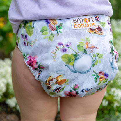Smart Bottoms Cloth Diapers - Too Smart Diaper Cover - Tea Party - Tea time diaper cover print