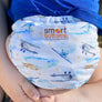 Smart Bottoms - Smart One 3.1 cloth diaper - all natural cloth diaper - First Flight print - Vintage airplanes cloth diaper print 